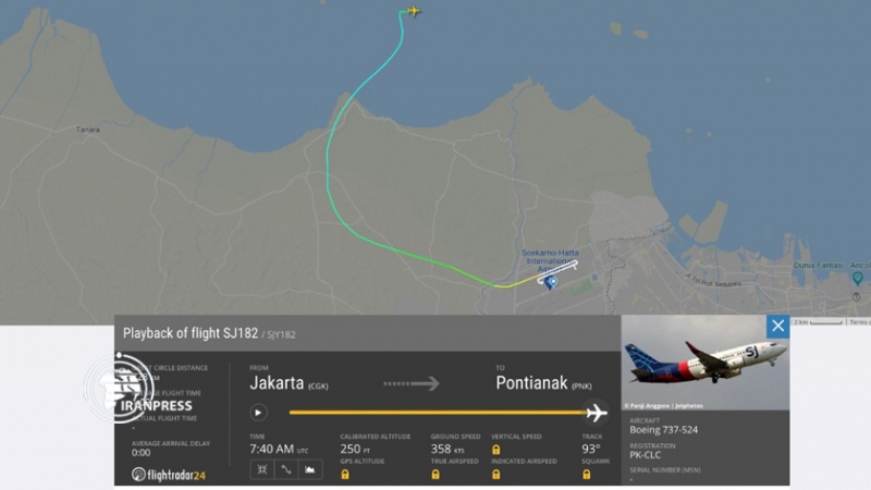 Iranpress: فقدان الاتصال بطائرة إندونيسية على متنها عشرات الركاب بعد إقلاعها من جاكرتا