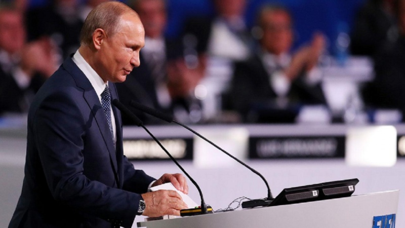Iranpress: Vladimir Putin opens the 2018 FIFA World Cup