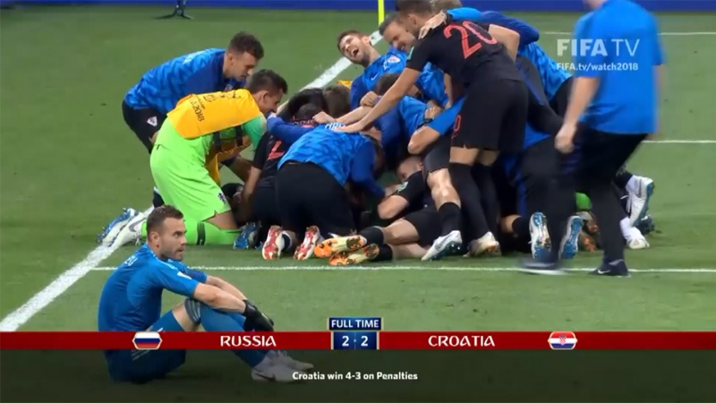 Iranpress: Croatia knocks Russia out of the 2018  World Cup 