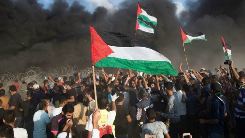 Iranpress: Israeli forces injure tens of Palestinians during Gaza protest