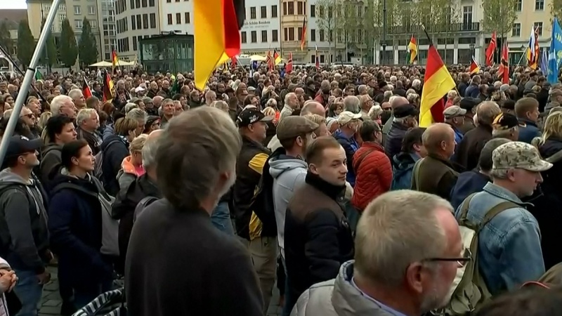 Iranpress: Thousands protest in east Germany against anti-migrant group