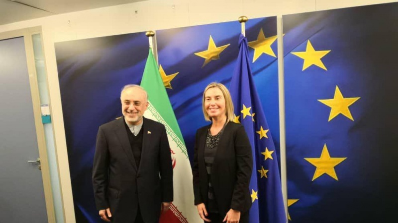 Iranpress: Salehi, Mogherini discuss JCPOA and America