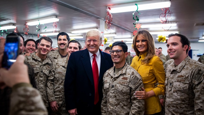 Iranpress: Trump makes surprise visit to Iraq
