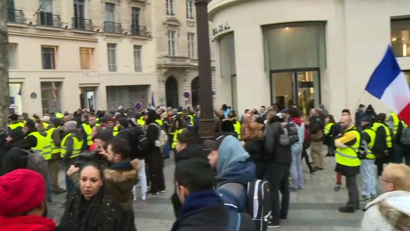 Iranpress: French yellow vest protesters take to streets for eighth consecutive week