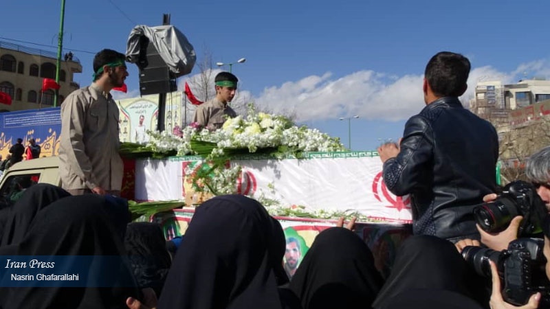 Iranpress: Photo: Funeral ceremony for IRGC martyrs of Zahedan attack
