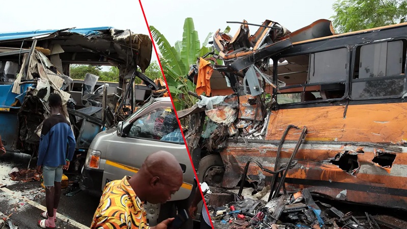 Iranpress: At least 60 killed after two buses collide in central Ghana