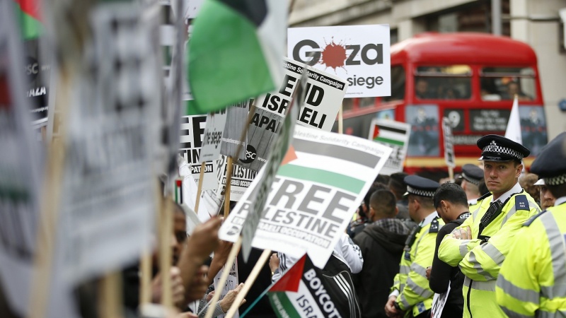 Iranpress: Anti-Israel protesters take to the streets of London