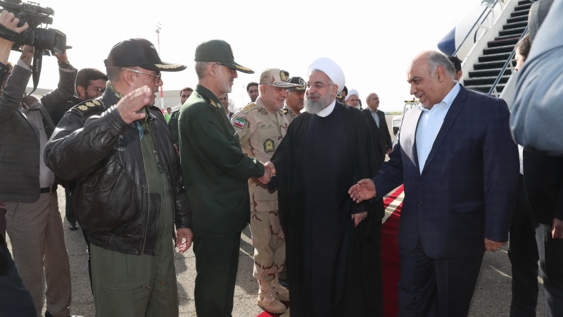 Iranpress: President Rouhani arrives in Kermanshah Province