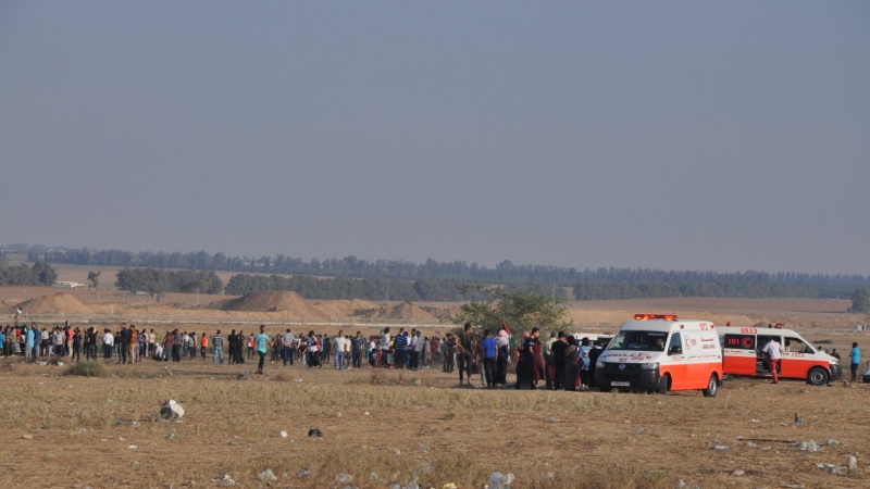 Iranpress: Israeli forces injure 13 Palestinians at Gaza border