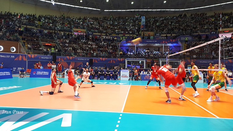 Iranpress: Volleyball Nations League: Iran overpower Australia 3-0
