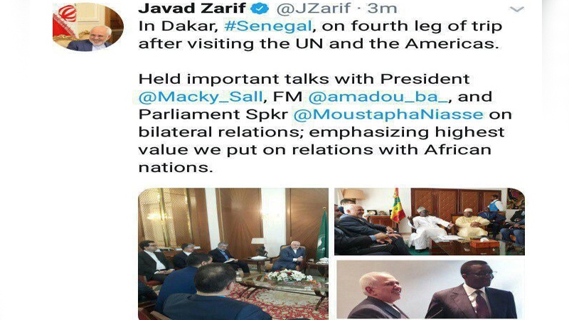 Iranpress: Zarif stresses importance of expanding bilateral relations with Africa
