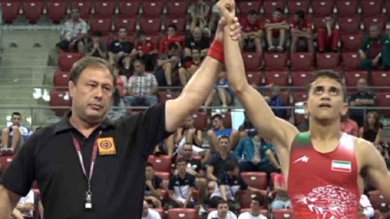 Iranpress: Iranian Greco-Roman wrestling team crowns gold medals in World Junior Championship