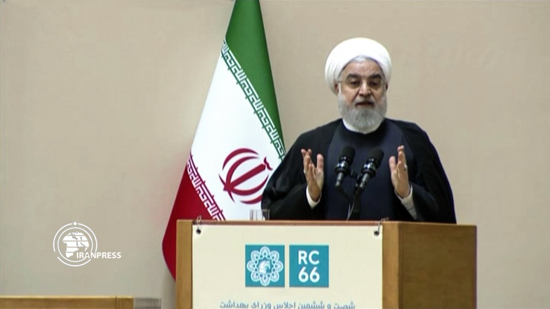 Iranpress: US bends knee to Zionist, Saudi pressures regarding JCPOA withdrawal: President Rouhani