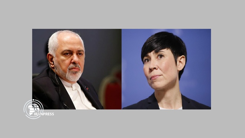 Iranpress: Zarif consults with his Norwegian counterpart on phone 