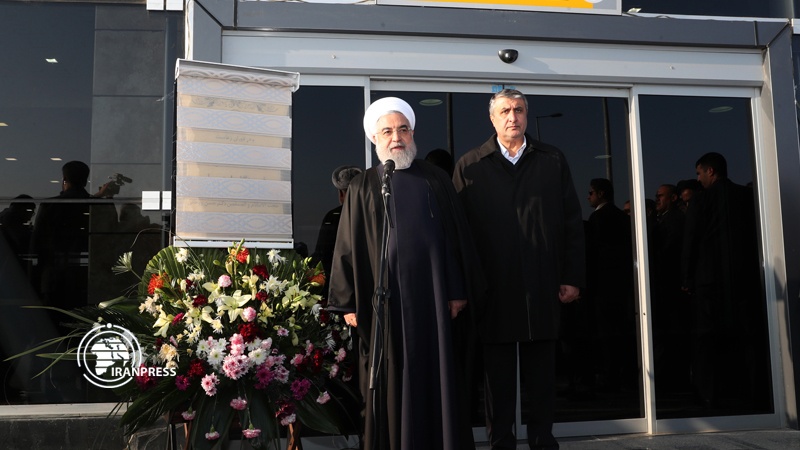 Iranpress: President Rouhani opens phase 1 of Ardabil Airport upgrade