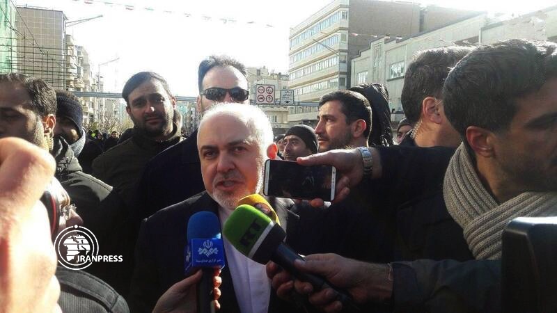 Iranpress: Iranian people forced all powers to respect Islamic Republic: Zarif 