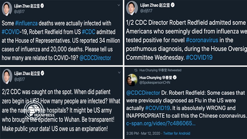 Iranpress: China says Coronavirus has roots in US military