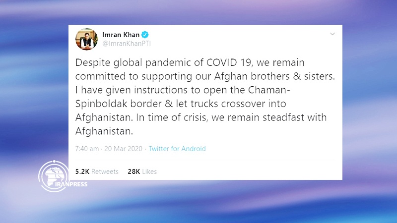Iranpress: Pakistan opens Chaman border to help Afghans amid cronavirus crisis