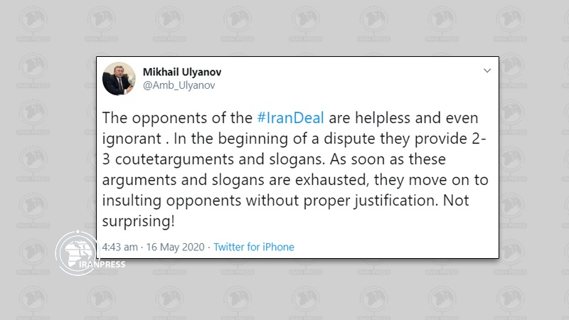 Iranpress: Russian envoy calls JCPOA opponents 