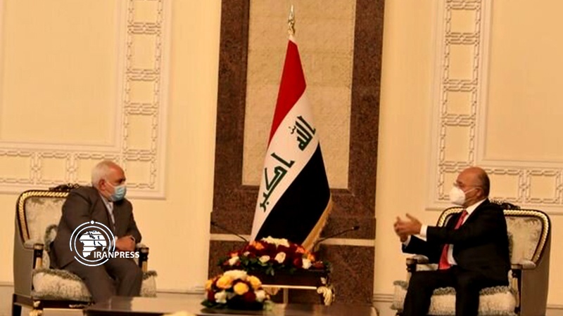 Iranpress: Zarif meets Iraqi President Barham Salih and Head of Fath Alliance Hadi al-Amiri