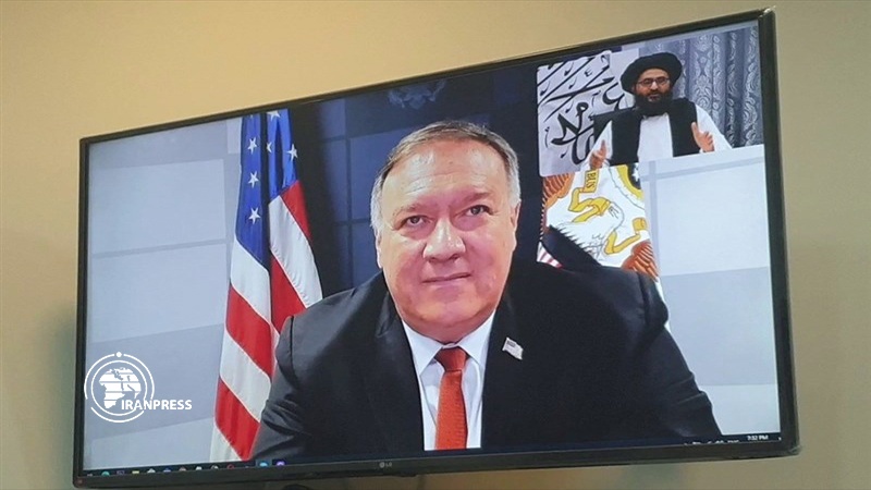 Iranpress: Pompeo holds video meeting with political deputy of Taliban 