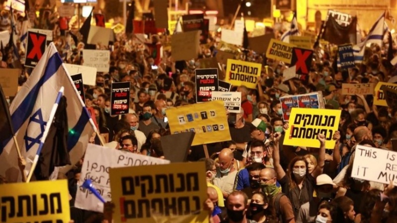 Iranpress: Thousands rally in occupied al-Quds against Netanyahu
