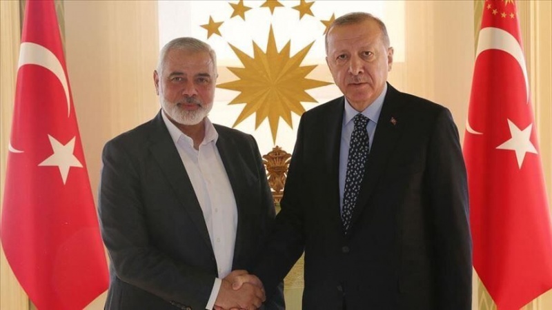 Iranpress: Turkish president meets Hamas political chief in Istanbul