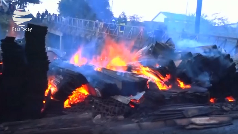 Iranpress: آتش سوزی گسترده در بازار نایروبی+ ویدئو