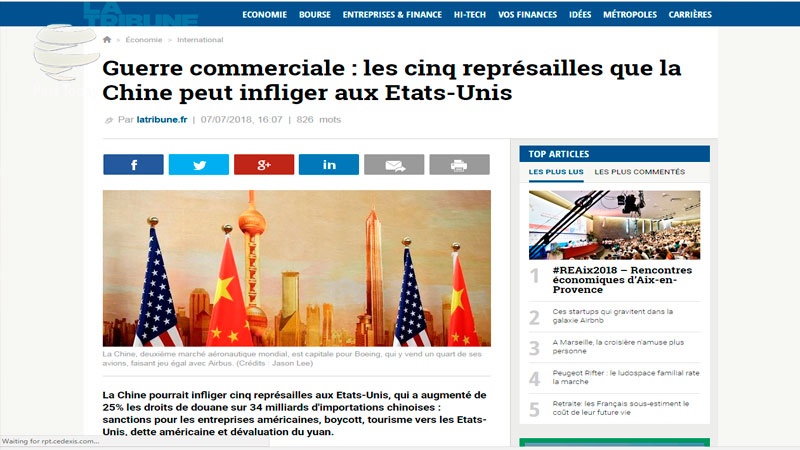 Iranpress: لاتریبون: جنگ تجاری؛ برگه‌های برنده چین در برابر آمریکا 