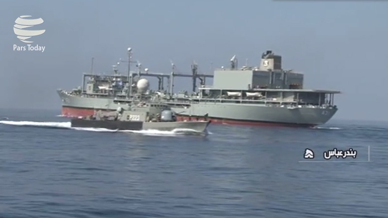 Iranpress: بازگشت پنجاه و پنجمین ناوگروه نیروی دریایی ارتش ایران به بندرعباس+ ویدئو