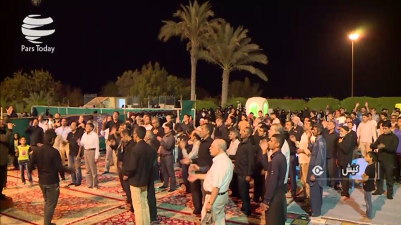 Iranpress: جزیره کیش؛ برگزاری مراسم سوگواری شهادت امام رضا (ع)+ویدئو