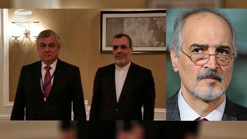 Iranpress:  دیدار جابری‌انصاری با «بشار الجعفری» و «لاورنتیف» در آستانه