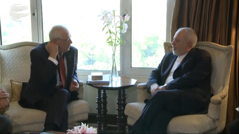 Iranpress: گفت‌وگوی ظریف و وزیر خارجه اسپانیا در دهلی‌نو