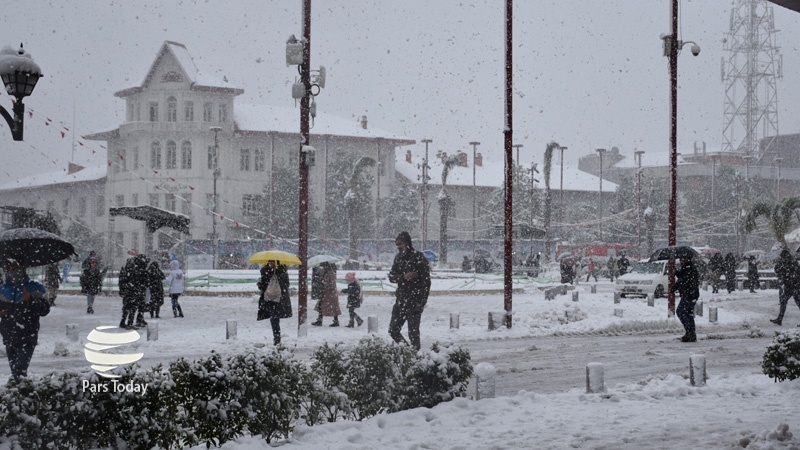 Iranpress: بارش زیبای برف و خوشحالی مردم رشت  