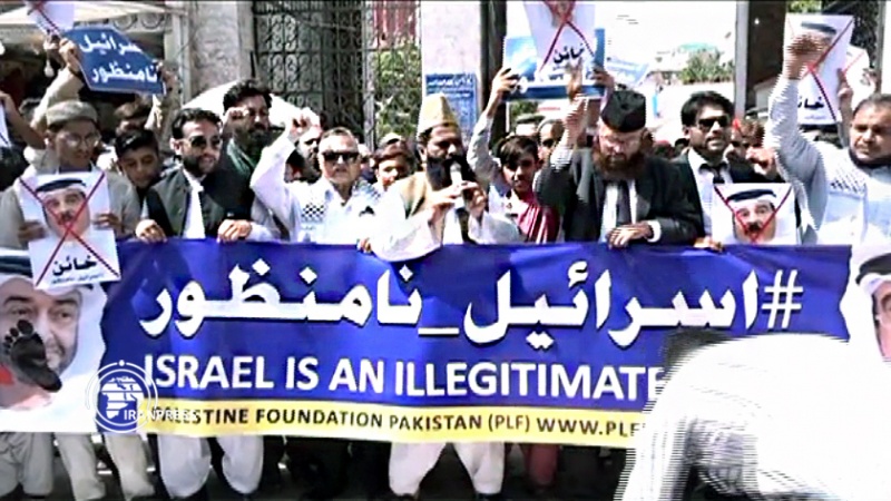 Iranpress: تجمع در کراچی برای محکومیت خیانت اعراب به آرمان فلسطین 