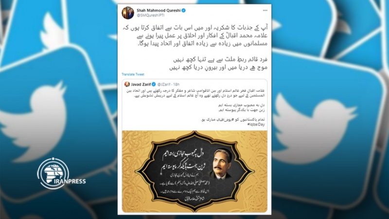 Iranpress: قدردانی وزیر امور خارجه پاکستان از مواضع وحدت‌آفرین ظریف