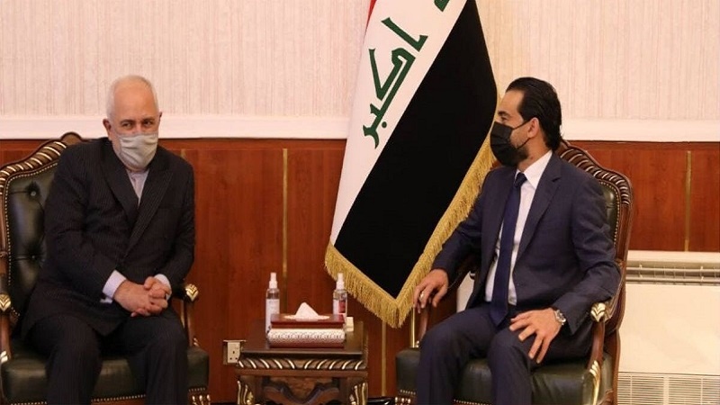 Iranpress: رایزنی ظریف با رئیس مجلس عراق در مورد گسترش روابط تهران و بغداد