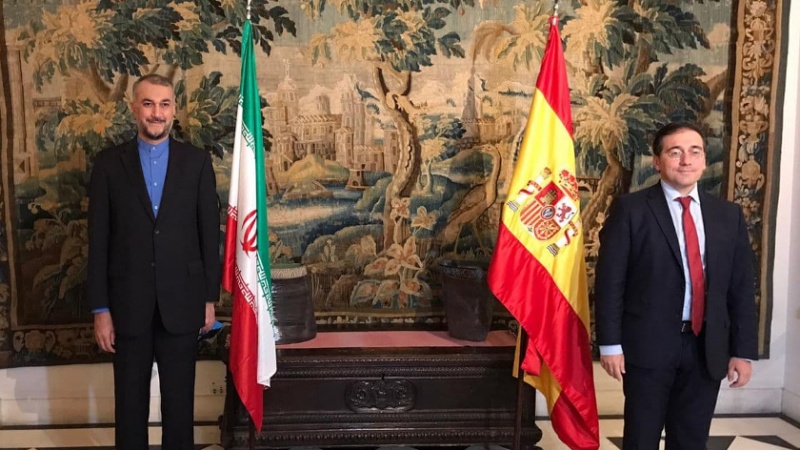 Iranpress: امیرعبداللهیان در دیدار با وزیر خارجه اسپانیا: مناسبات اروپا با ایران نباید تابعی از نوع رفتار آمریکا باشد