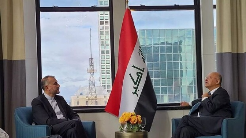 Iranpress: دیدار امیرعبداللهیان با رئیس جمهوری عراق
