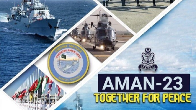 Iranpress: رزمایش دریایی بین‌ المللی پاکستان با حضور هیات نیروی دریایی ایران 