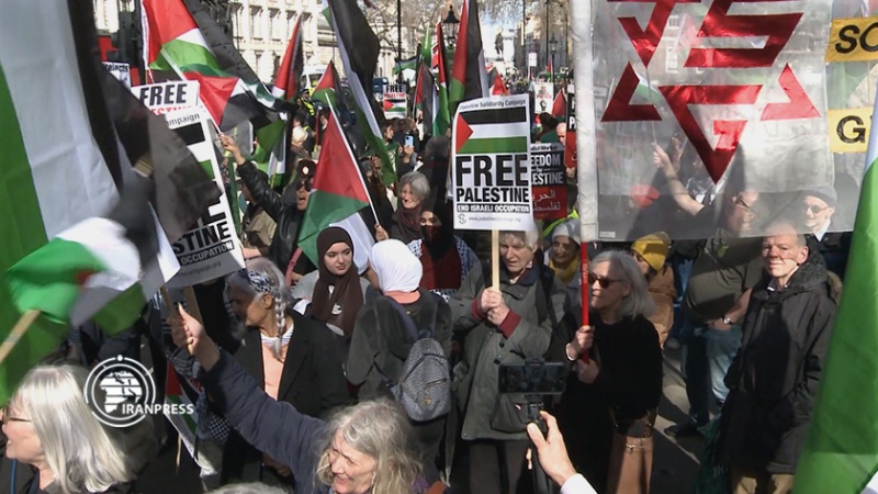 Iranpress: تظاهرات ضد صهیونیستی در لندن؛ همه ضد نتانیاهو شعار سر دادند