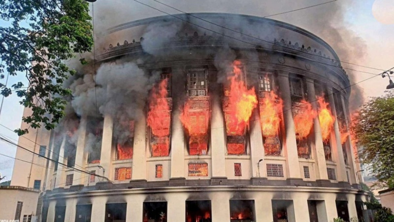 Iranpress: اداره پست تاریخی فیلیپین در آتش سوخت